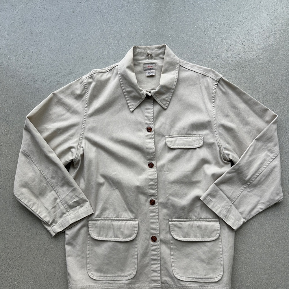 Vintage Women's Khaki Shacket Jacket Size L - Picture 3 of 7